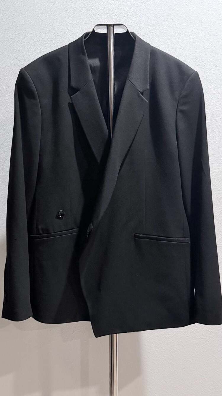 Zara Black Double-Breasted Blazer Jacket